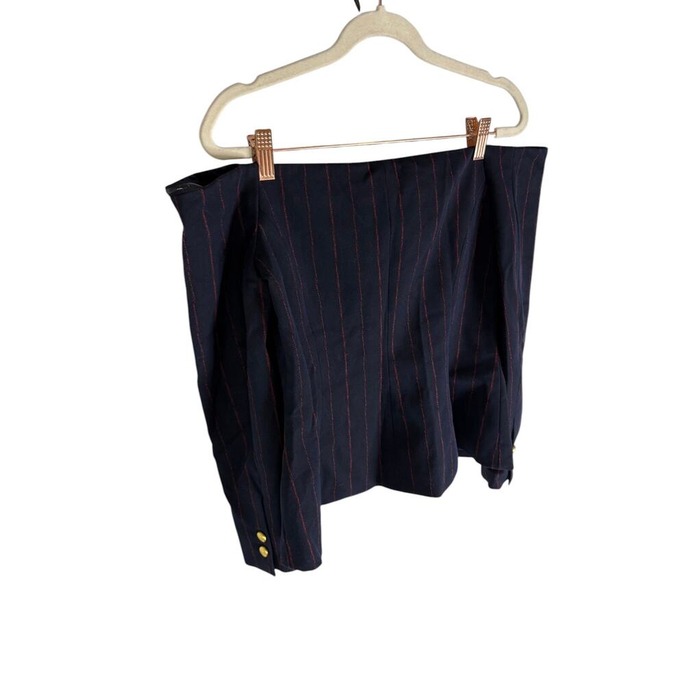Lagence Alice Blazer Off Shoulder Pinstripe Top Old Money Workwear Dinner 6 - Picture 6 of 10